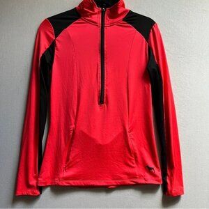 Pink Victoria’s Secret 1/2 zip running track warm up top Sz S